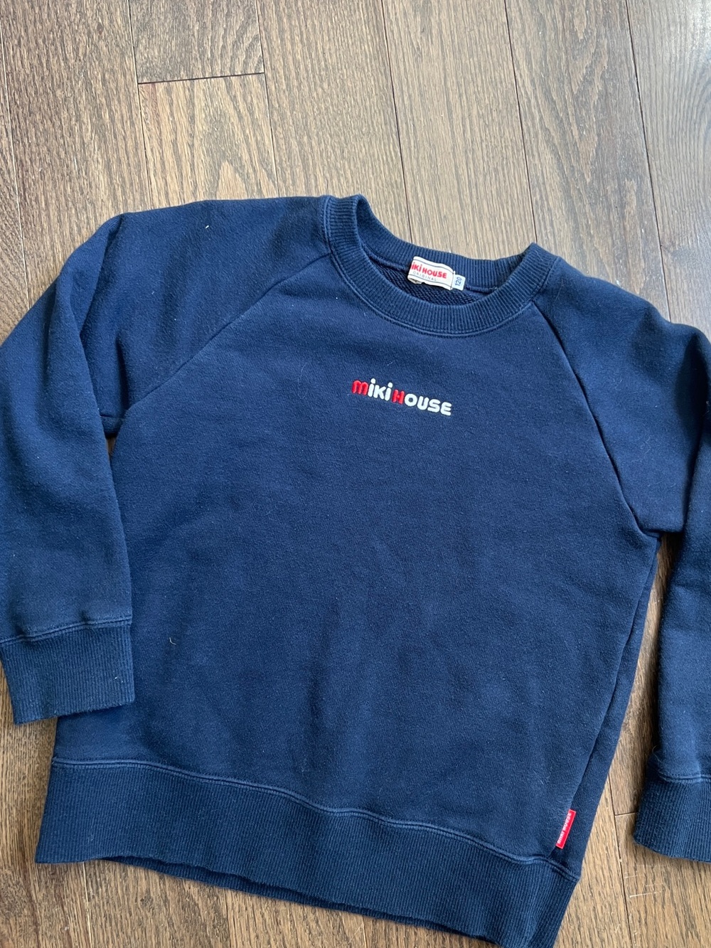 Miki House crewneck spell out logo sweatshirt kids 4/5